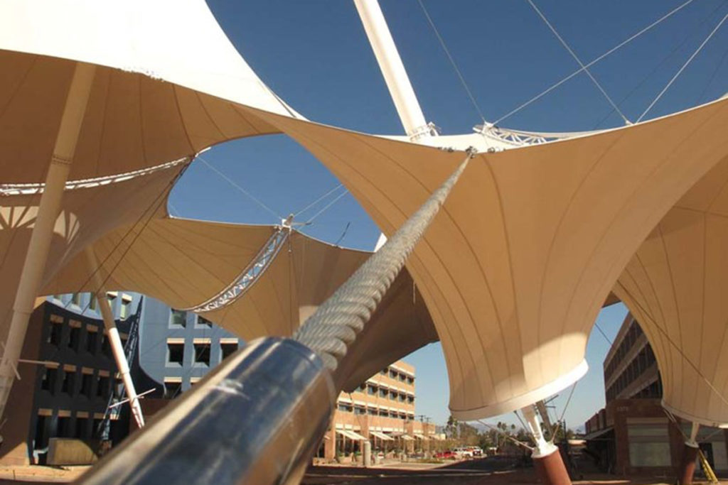 Chi tiết mái che chóp phễu Skysong bao phủ không gian | Nguồn ảnh: SL-rasch