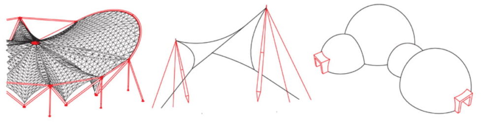 Một số hệ khung hỗ trợ theo các cấu trúc bạt căng khác nhau_Supporting Structure
