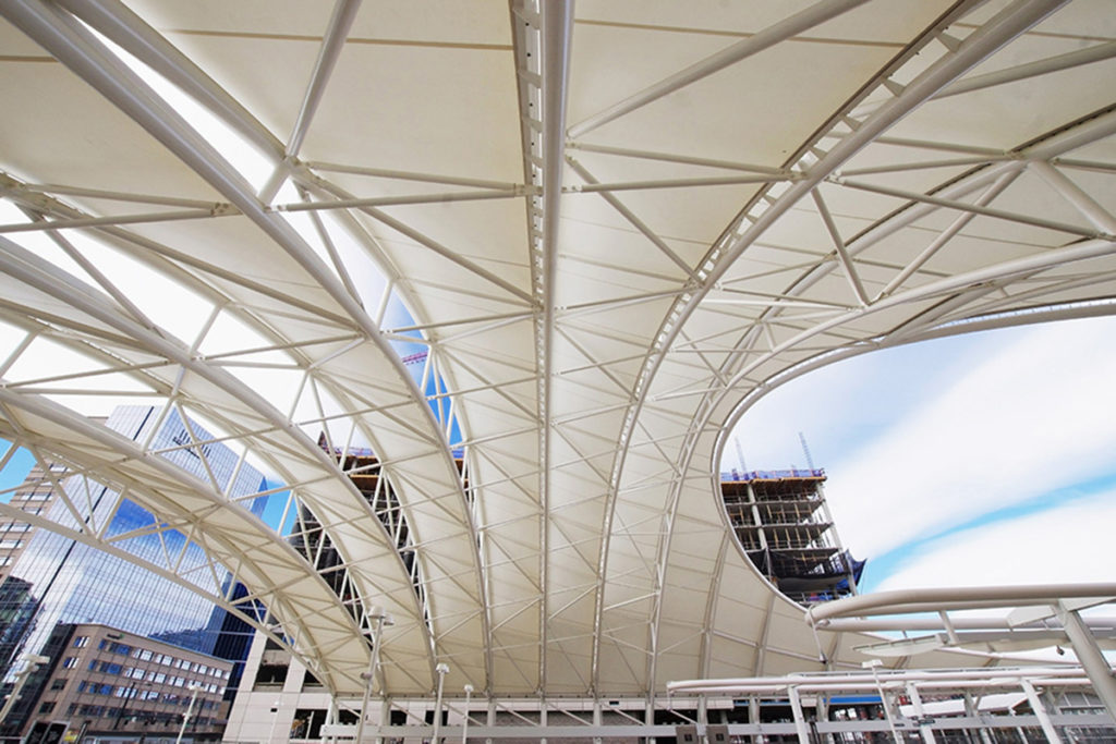 Denver station_ Chi tiết mái che bạt căng nhà ga Denver