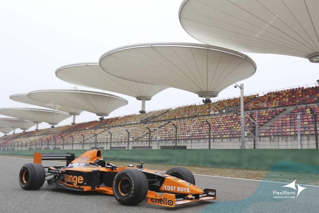 Mẫu mái che sân thể thao khu vực khán đài sân thi đấu quốc gia (Shanghai F1 circuit)