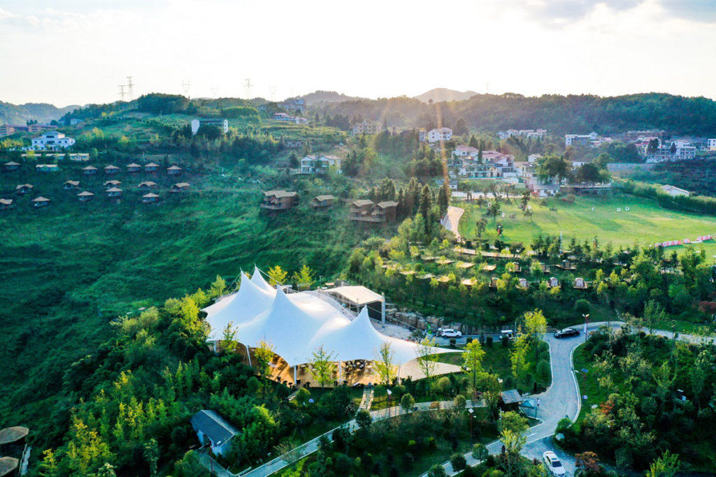 Thi công mái che bạt căng Hải Phòng - Mái che hotel & resort