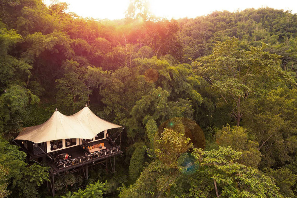 Thi công mái che bạt căng Huế - Lều nghỉ dưỡng Glamping Tent | Nguồn ảnh: Internet