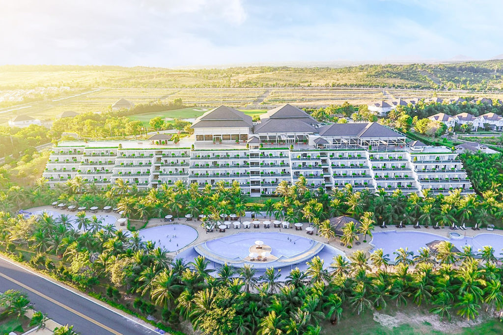 Thi công mái che bạt căng Mũi Né Phan Thiết - mái che resort nghỉ dưỡng