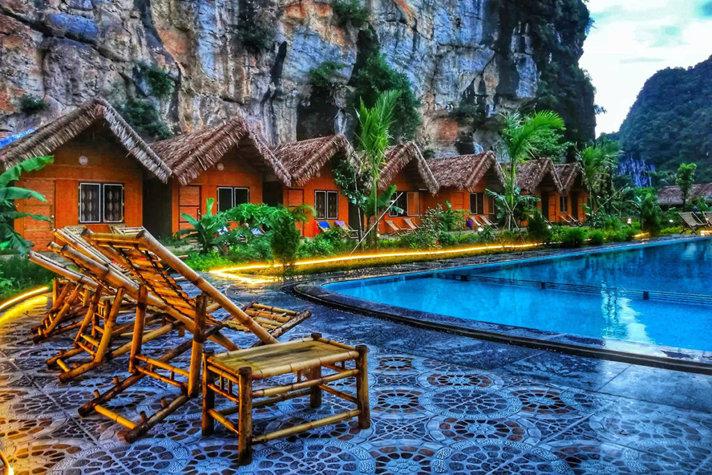 Thi công mái che bạt căng Ninh Bình - Mái che bungalow | Nguồn ảnh: Internet