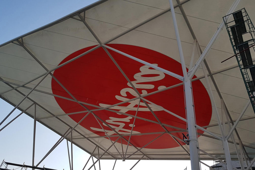 Tổng quan dự án mái che quảng trường nhịp lớn tại trụ sở Air Asia.