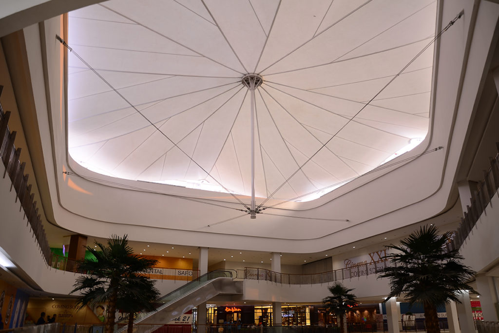 Tổng quan dự án mái che thông tầng tại Tòa nhà CBS.