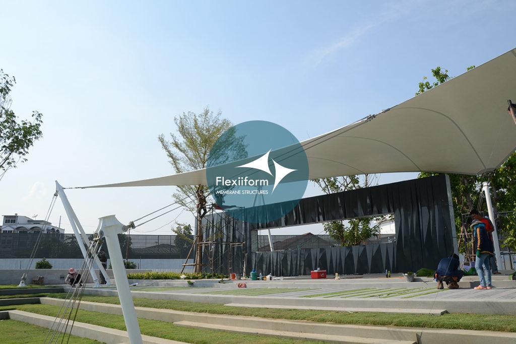 Thiết kế module của mái che ngoài trời sales galleries.