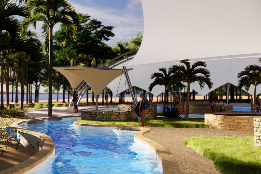 Thiết kế sáng tạo mái che từ bạt căng cho Phú Quốc