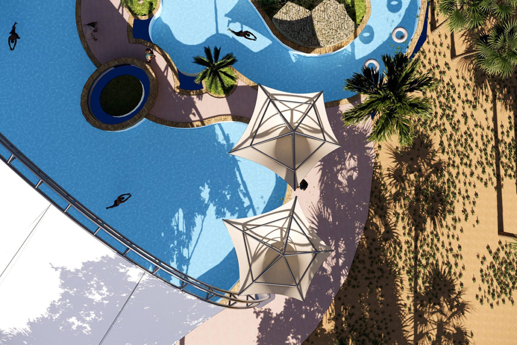 Mái che bên bể bơi Phú Quốc_Mái che Phú Quốc với thiết kế hiện đại