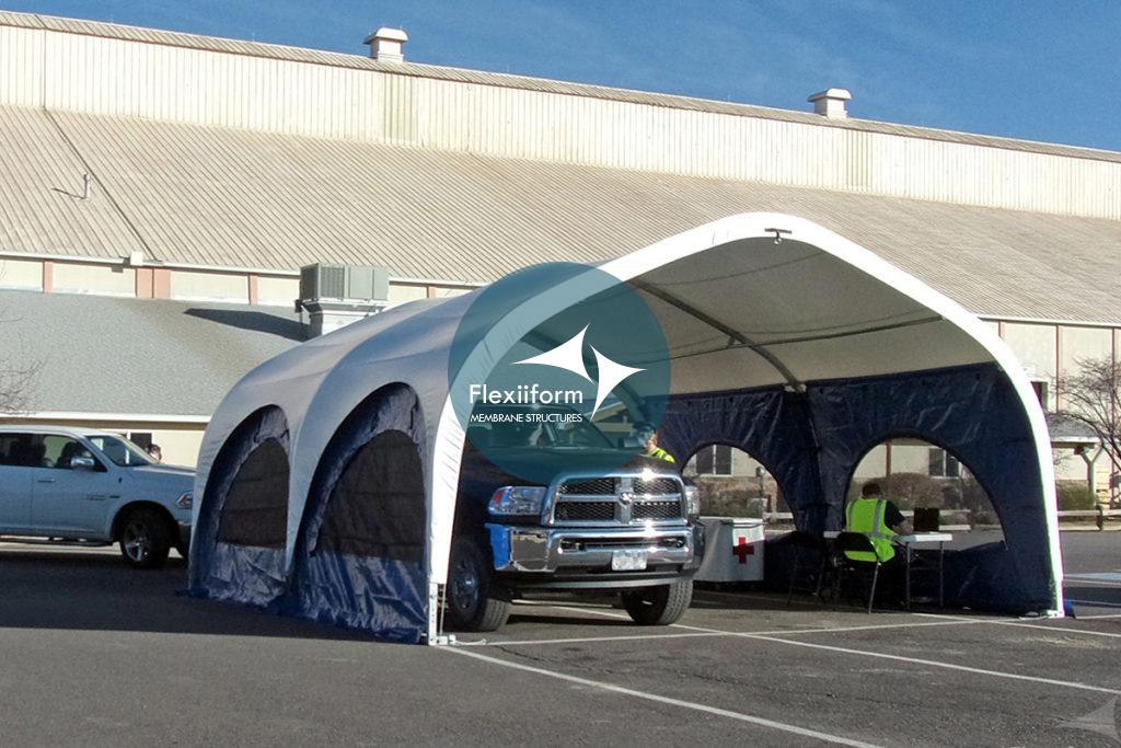 Phương án lắp đặt nhà bạt xét nghiệm Covid-19 từ AKS - Không gian thông thoáng