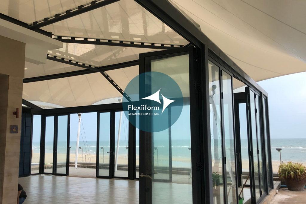 Tổng quan dự án mái che nhà hàng biển hai lớp tại Sofitel Hua Hin.