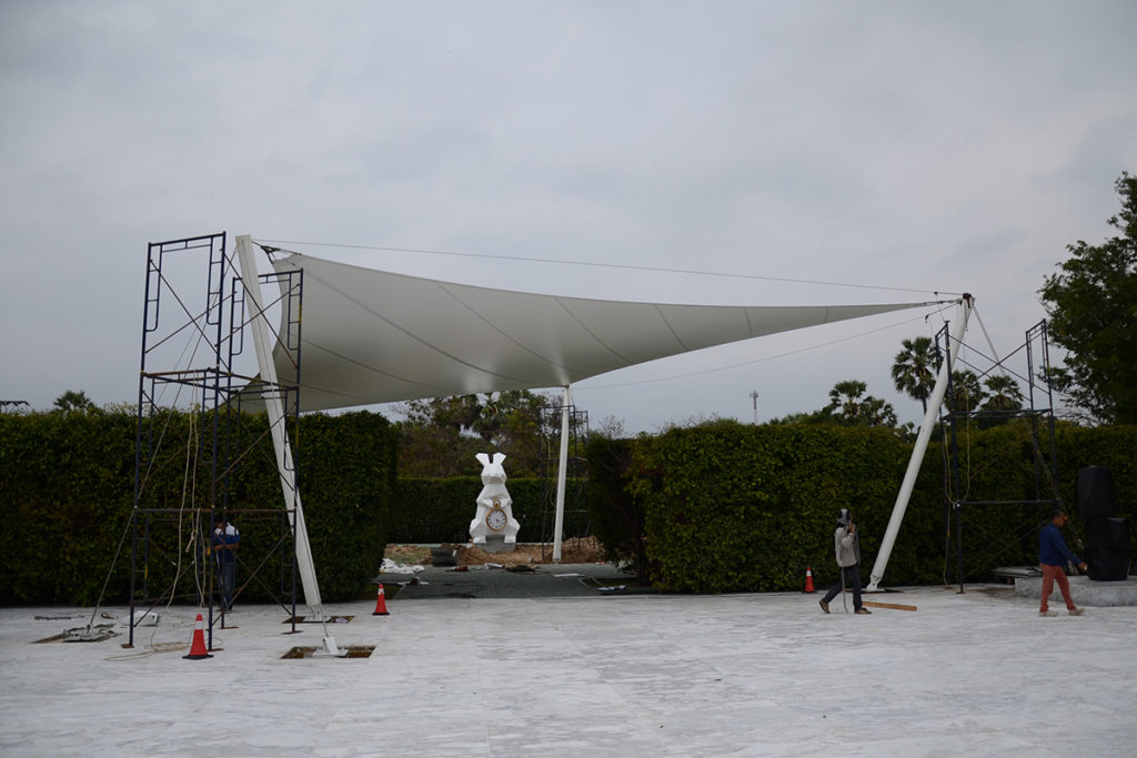 Tổng quan dự án mái che drop-off tại sảnh đón Sofitel SO Hua Hin.