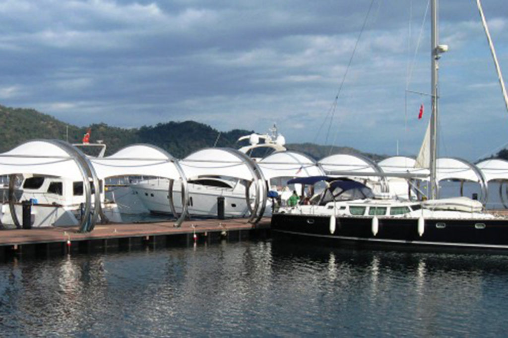 Structurmarine_Mái che bạt căng lối đi bến du thuyền 3 thể hiện tính linh hoạt