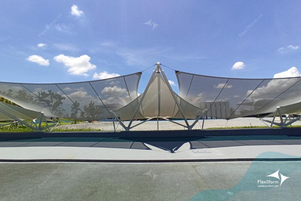 Tổng quan dự án mái che lối đi với thiết kế sáng tạo tại công viên TFNG.