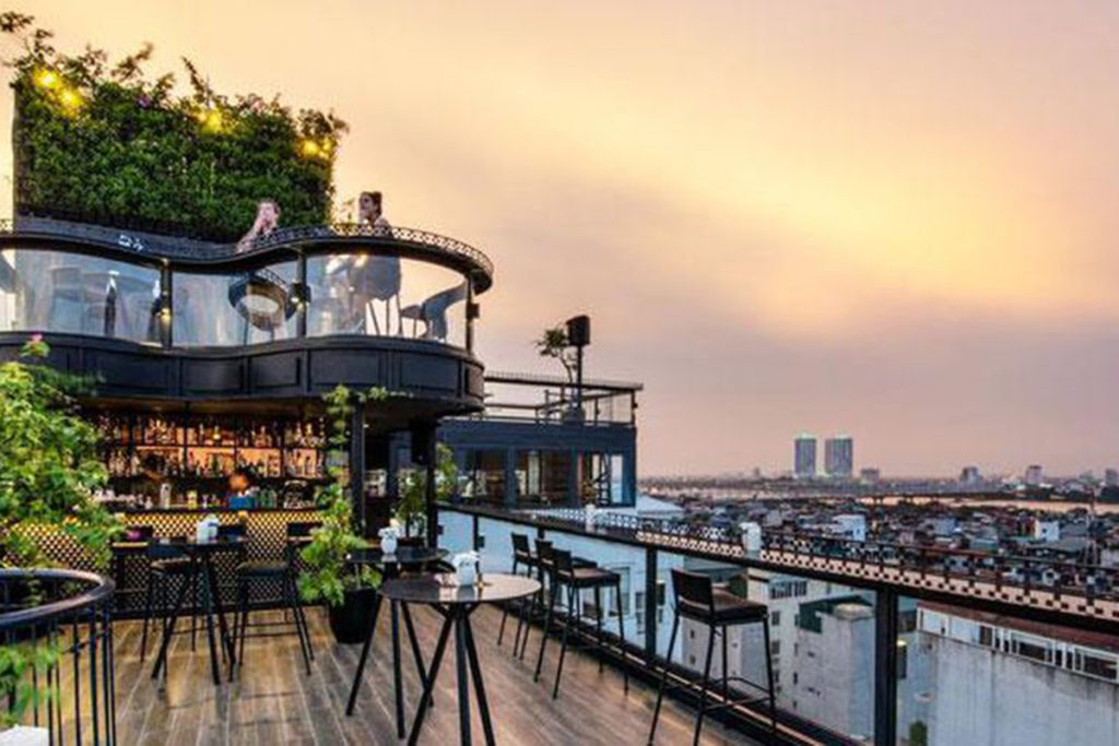 Thi công mái che bạt căng Hà Nội - Mái che di động cho quán cafe ngoài trời