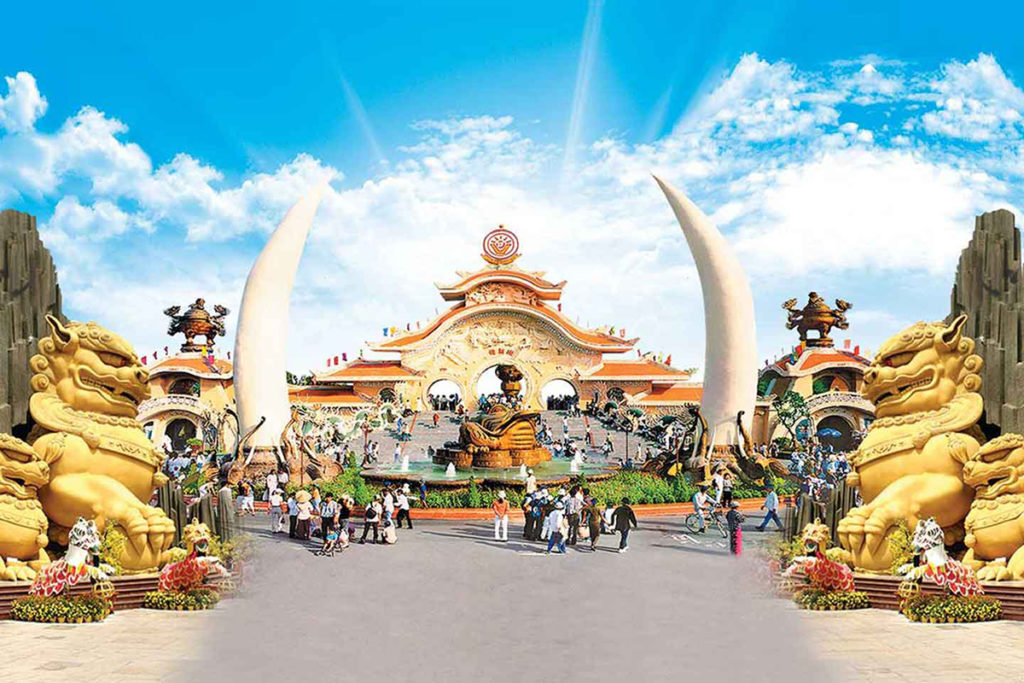 Thi công mái che bạt căng TP HCM-mái che khu du lịch Suối Tiên