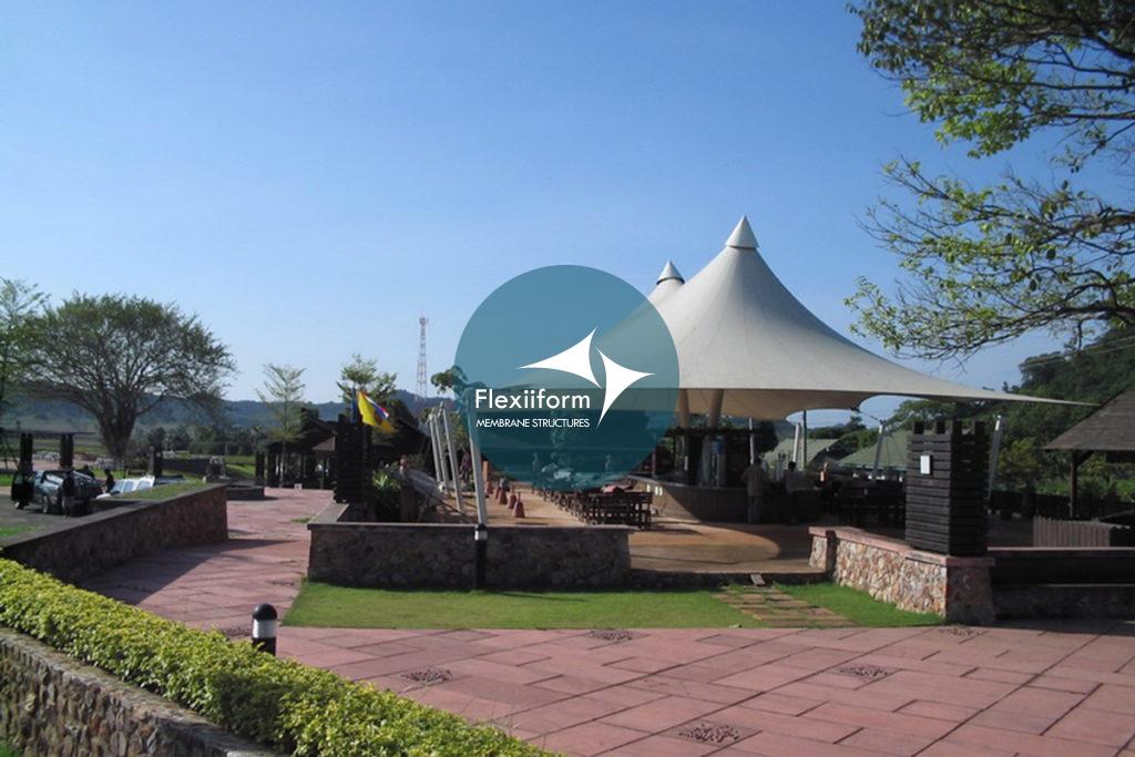 Mái che dạng chóp Winery Pattaya hoàn thiện.