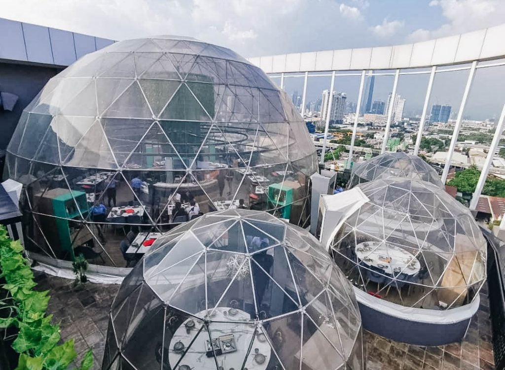 Mẫu thiết kế nhà vòm bạt căng trong suốt