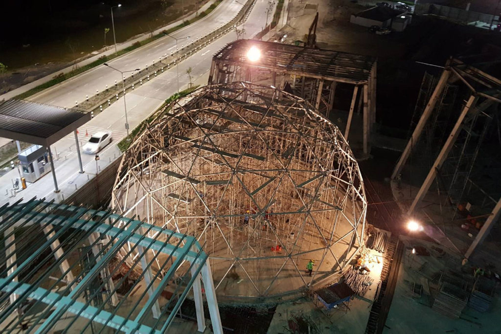 Khung nhà vòm bạt căng geodesic dome