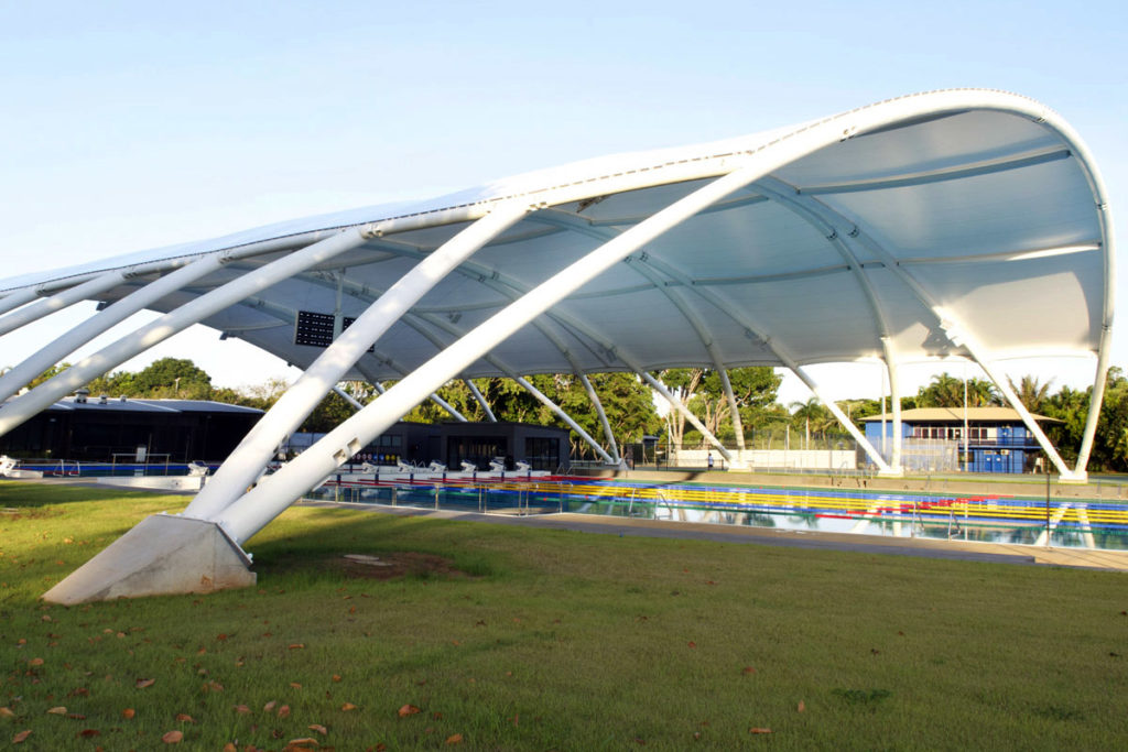 Mẫu mái che khu thể thao và vui chơi giải trí thiết kế dạng vòm
