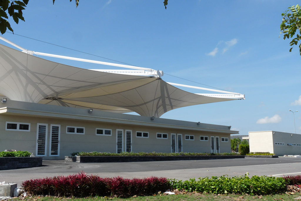 Thi công Bạt căng Sài Gòn FlexiiCover_Becamex Foodcourt Bình Dương