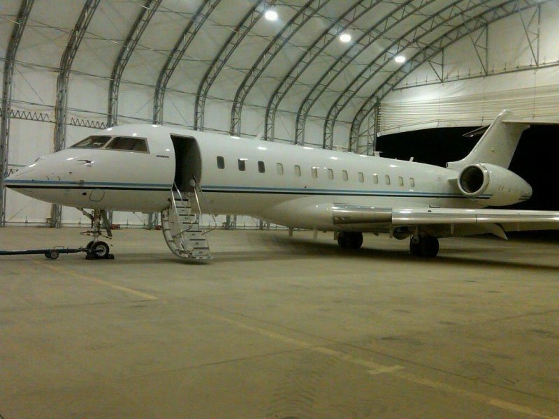 Mái che bạt căng ngoải trời vượt nhịp lớn cho xưởng máy bay