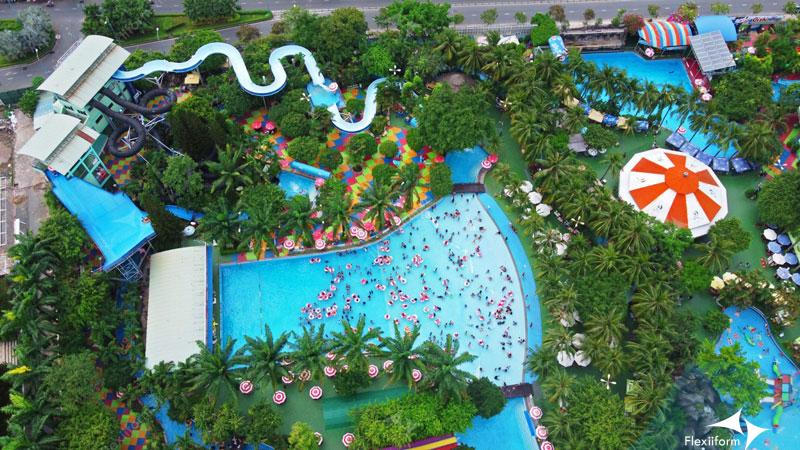 Công viên Đầm Sen Nước Waterpark với mái che mới