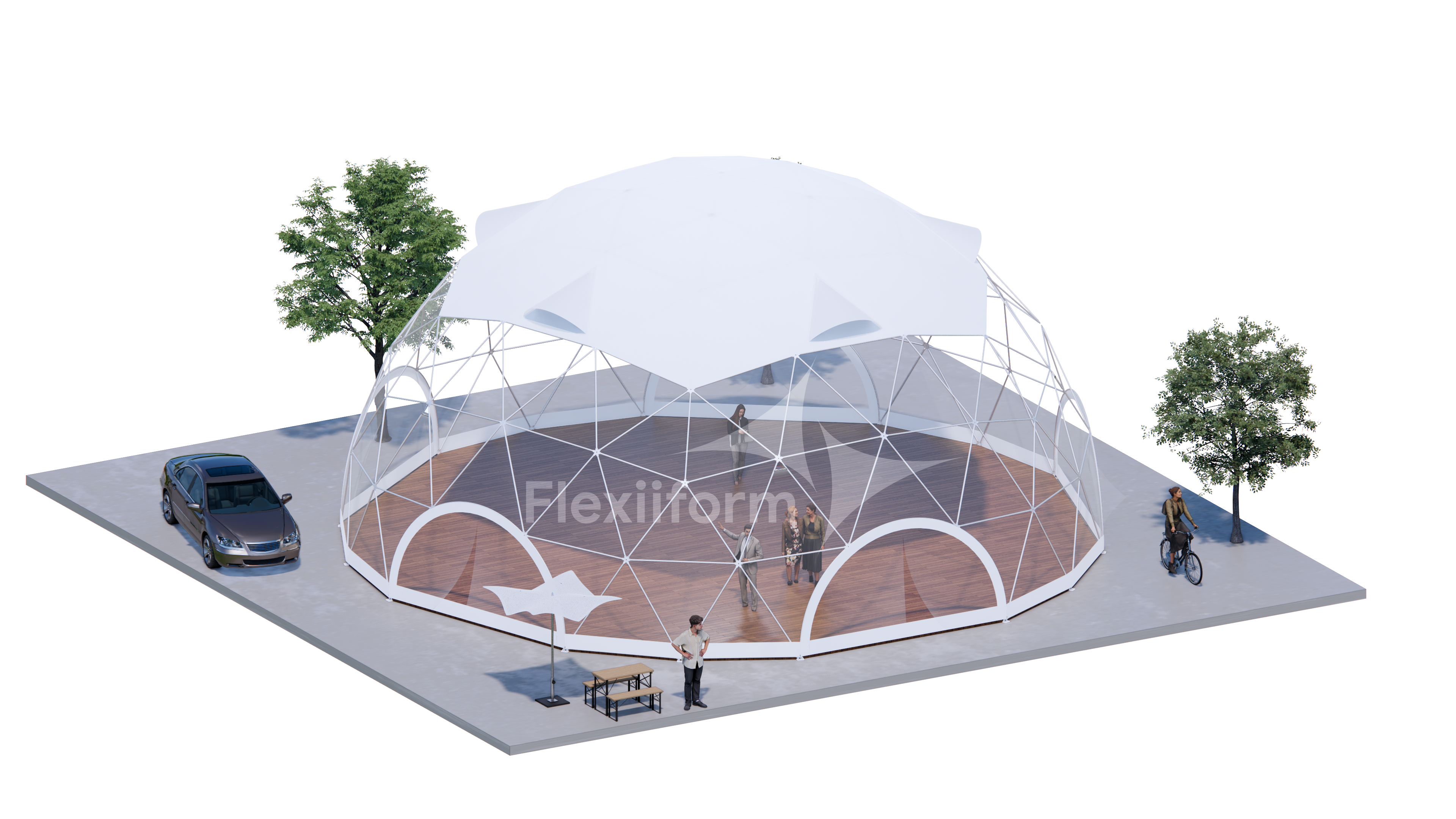 Bố trí nội thất Dome 15M_Nguồn ảnh: Flexiiform