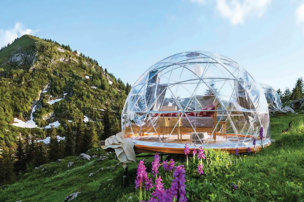 Nhà vòm bán cầu Dome cùng nội thất