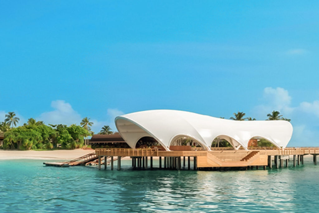 Mái che resort biển dạng vòm