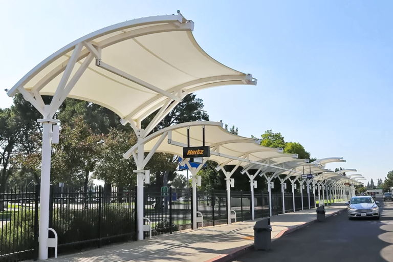 Mái che lối đi - covered walkway - PTFE - Fresno Airport - source est-na -2