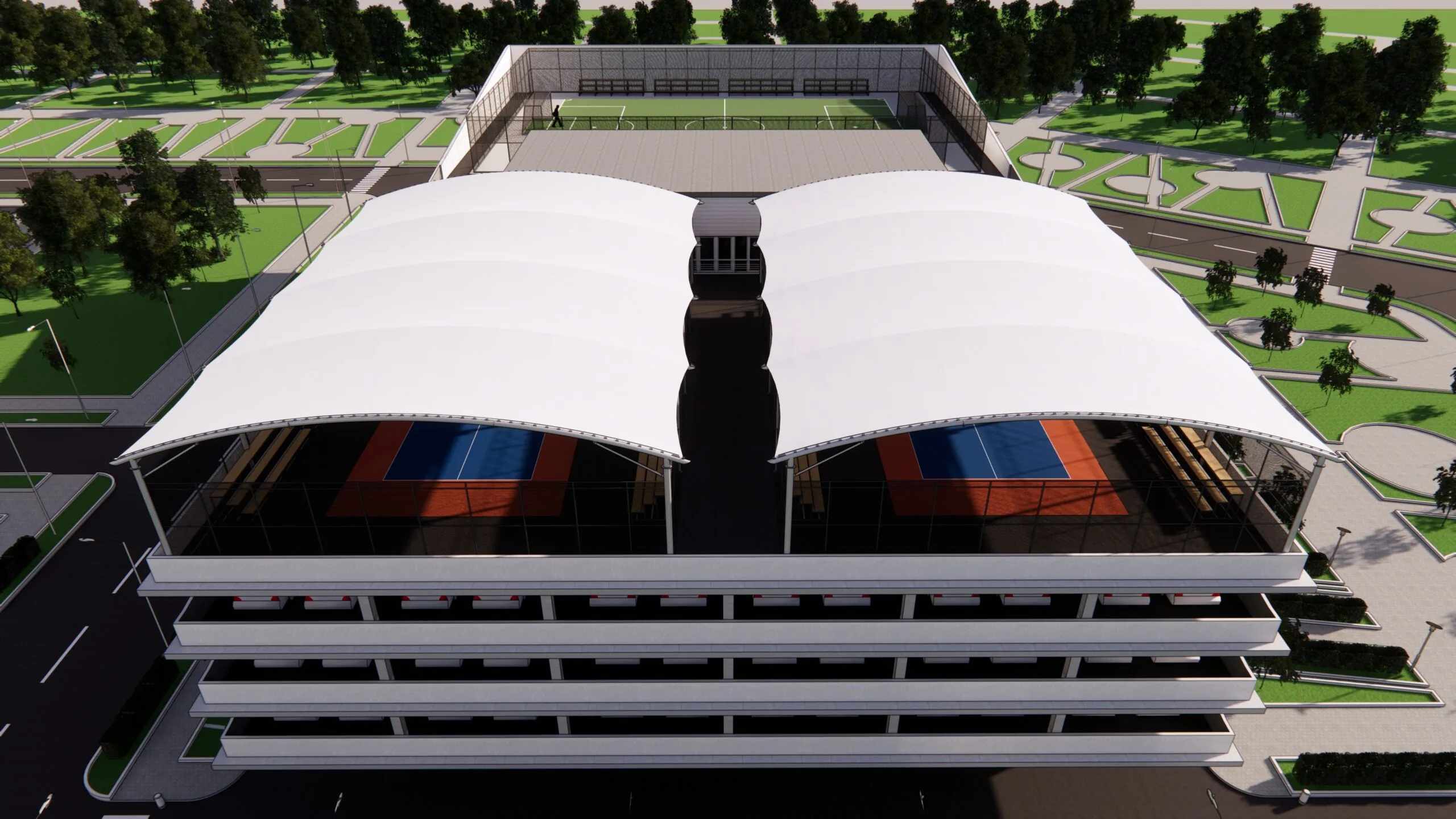 Flexiiform_tensile fabric_membrane structure_mái che sân pickleball_no4