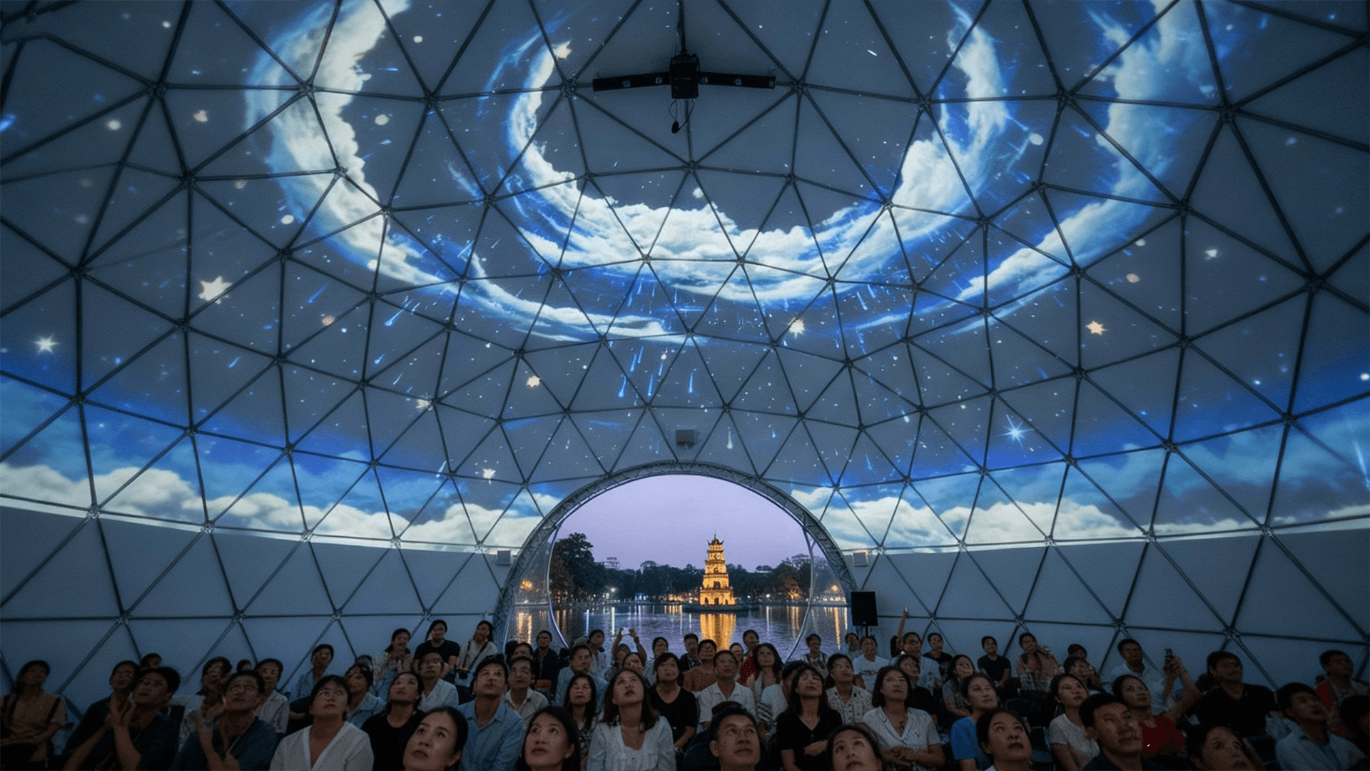 Ảnh minh hoạ trình chiếu trong dome, không phải công trình Flexiiform