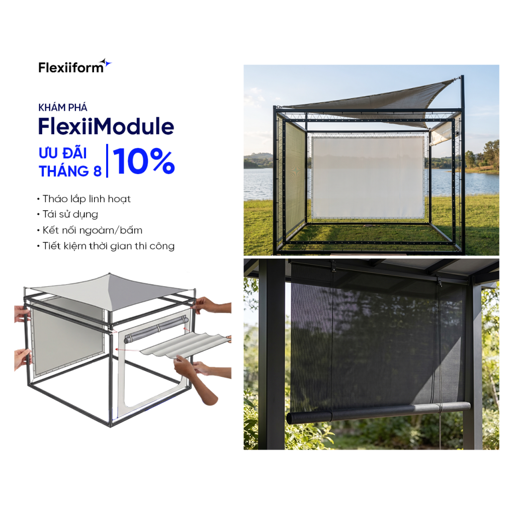 Nâng cấp không gian với ưu đãi đặc biệt giảm 10% cho các đơn hàng FlexiiModule