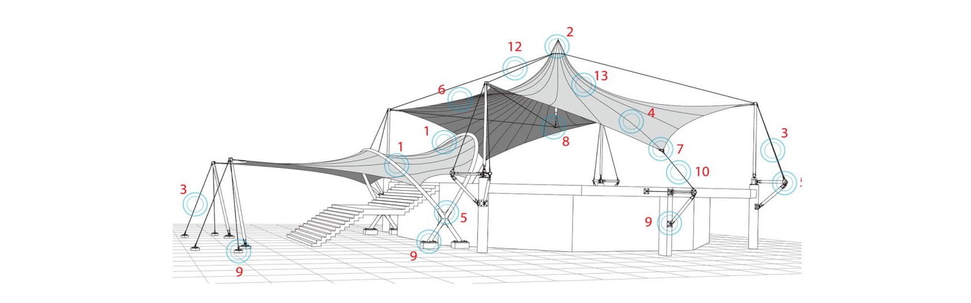Technical details of architectural stretch canvas 1_Detail map